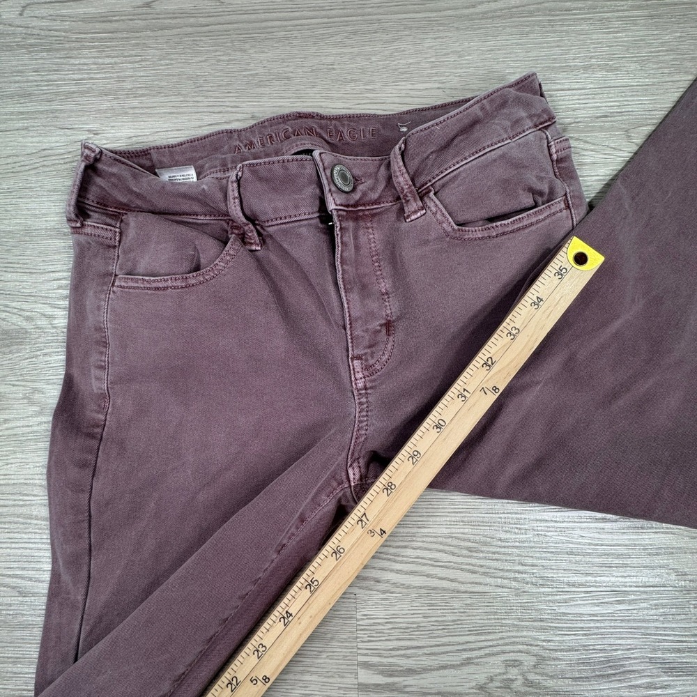 American Eagle Women's Jeggings Purple Size 8 Regular Stretch Denim Skinny Jeans - Picture 4 of 8